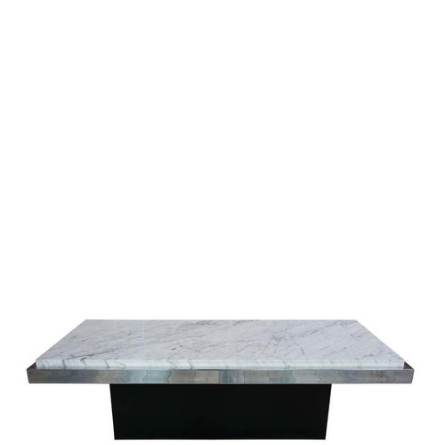 Marble And Chrome Coffee Table : Chrome Based Grey Marble Top Coffee Table Womacks Of Bawtry / Estoria 2 tier side table/coffee gold legs solid marble top.