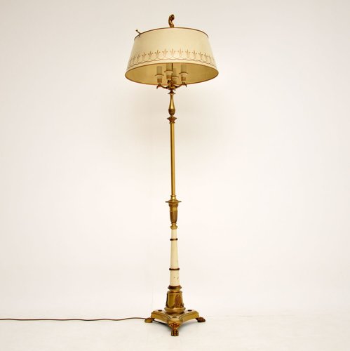 Antique French Tole Floor Lamp Shade, Egyptian Style Floor Lamps