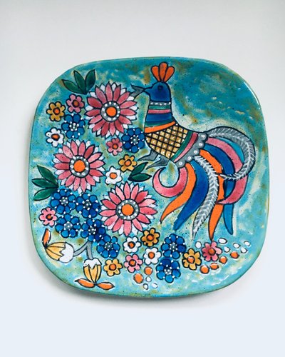 Pottery Hand-Painted Plate