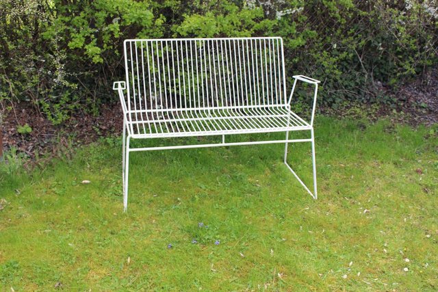Mid Century Wire Mesh Garden Bench From Erlau Ag Aalen For At Pamono - 2 Seater Metal Garden Bench Uk