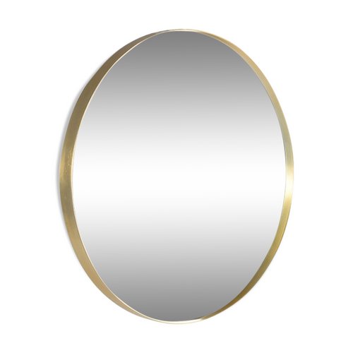 Vintage Round Brass Mirror For At, Round Brass Mirror