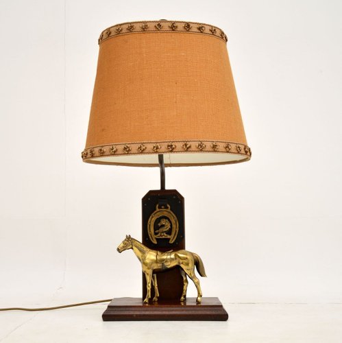 Antique Brass Oak Horse Lamp For, Versace Table Lamps Uk
