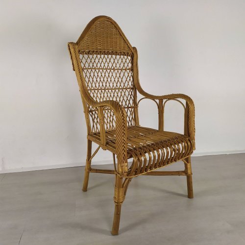椅子 vintage rattan easy chair vintage rattan easy chair