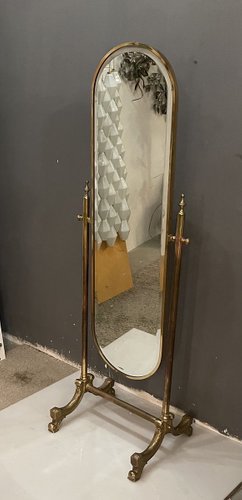 Vintage Bronze Full Length Mirror, Retro Gold Full Length Mirror