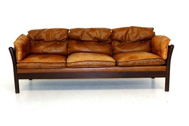 3 Seat Leather Sofa Sweden 1960 For, Jcpenney Leather Sectional Sofa