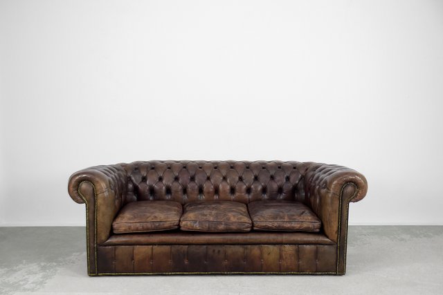 Leather Chesterfield Sofa 1920s