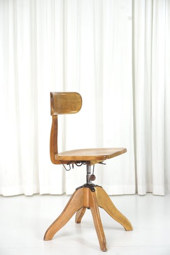Deutscher Antiker Bauhaus Architektenstuhl Aus Holz Von Albert Stoll Fur Giroflex Bei Pamono Kaufen