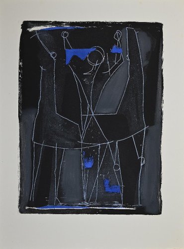 Marino Marini, Hummingbird, Original Etching and Aquatint, 1963