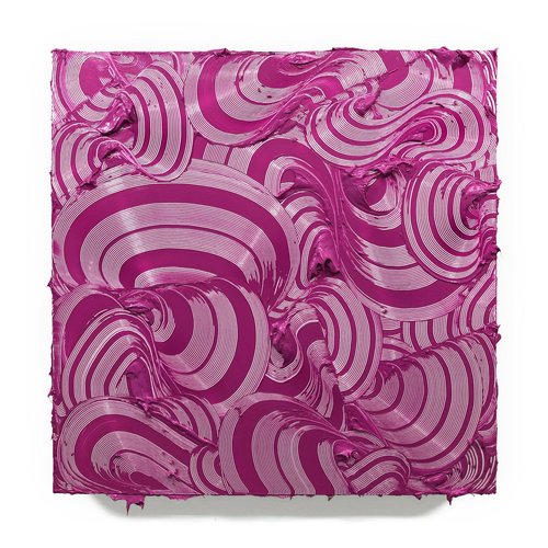 Peinture Furiosa Ii Textured Contemporary Colore Traits Magenta Abstrait 2020 En Vente Sur Pamono