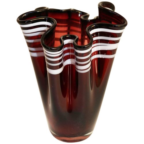 Merchandising For pokker Savant Murano Glass Handkerchief Handkerchief Vase, 1960s for sale at Pamono
