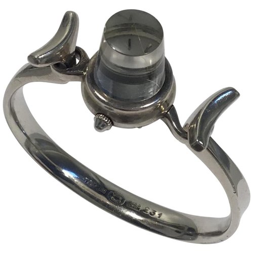 sterling silver bangle watch