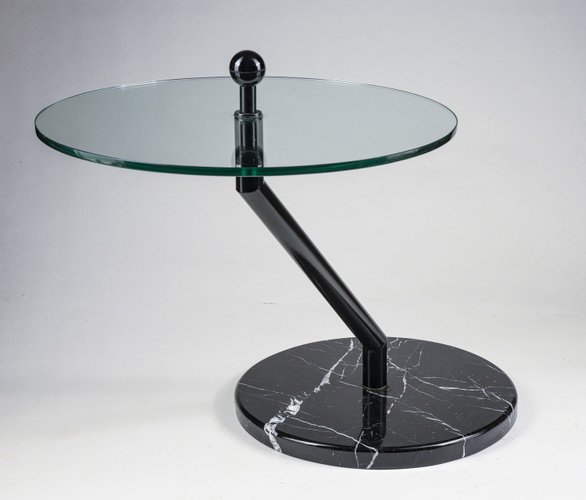 Vintage Coffee Table With Glass Top And, Black Marble Small Coffee Tables