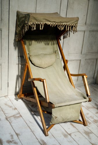 Edwardian Military Canopy Deck Chair For Sale At Pamono