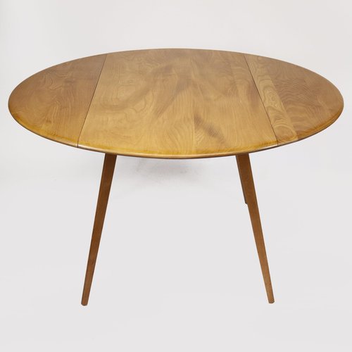 Round Drop Leaf Dining Table By Lucian, Round Drop Leaf Dining Table And Chairs