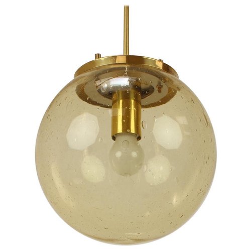 Mid-Century Brass Big Pendant by 