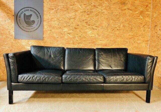 Seater Black Leather Sofa, Black And Orange Leather Sofa