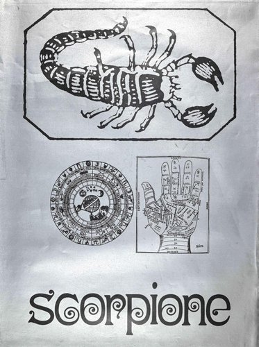 Sergio Barletta Star Sign Scorpio Original Screen Print 1973 For Sale At Pamono Sergio Barletta Star Sign Scorpio Original Screen Print 1973 For Sale At Pamono