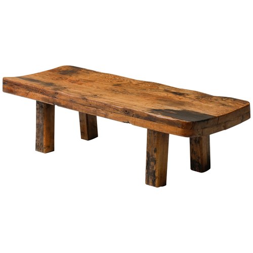 Wabi Sabi Zen Rustic Modern Oak Bench Or Coffee Table For Sale At Pamono