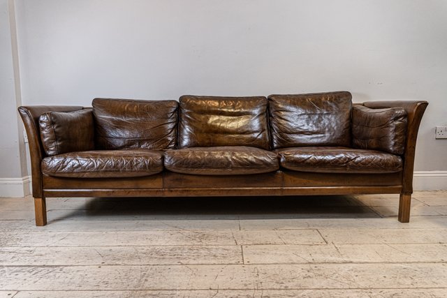 Mid 20th Century Leather Sofa By Borge, How To Tell If Leather Furniture Is Good Quality