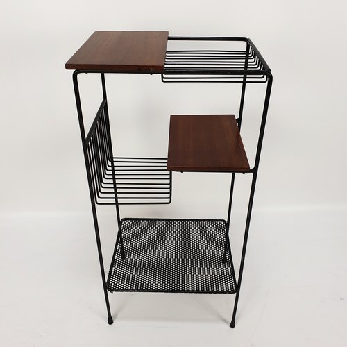 Retro High Rack Mid-Century Italian Storage Rack in Teak and Metal, 1950s for sale at ...