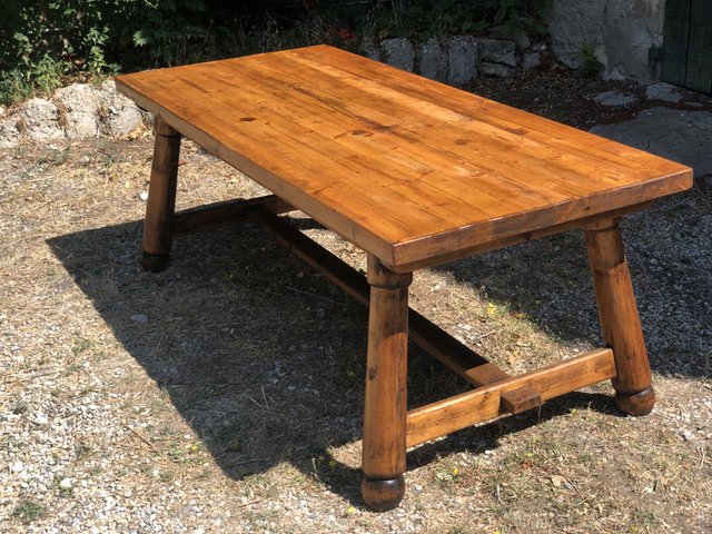 Dining Room Table By Georges Robert, Primitive Farm Table