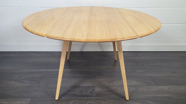 Round Drop Leaf Dining Table By Lucian, Round Leaf Table