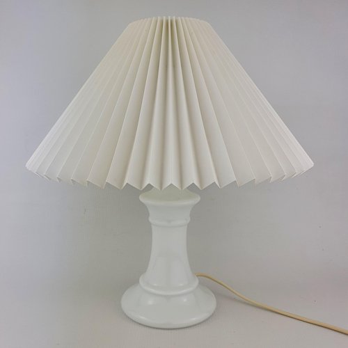 Table Lamp With Le Klint Shade From, Fin Travertine Table Lamp
