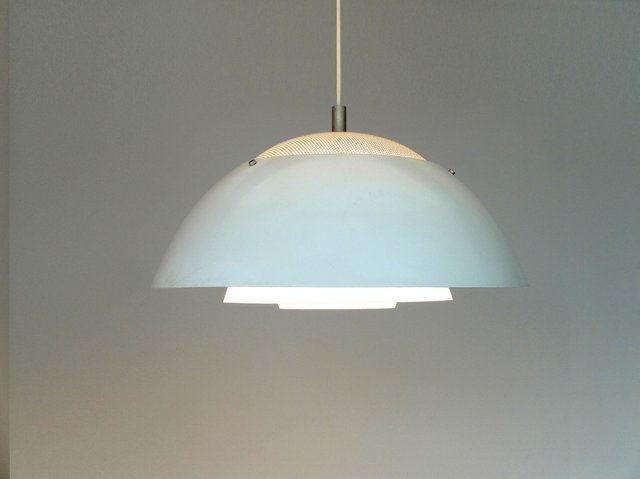White Vintage Scandinavian Pendant Lamp From Nordisk Solar Denmark For At Pamono - Ceiling Light Safari Brushed Chrome