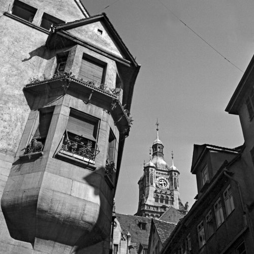 Visión En La Ciudad Vieja Stuttgart Alemania Fotografía Editorial