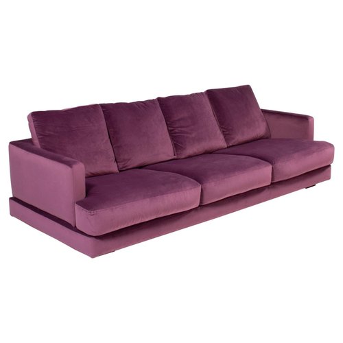 Deep Purple Velvet Sofa By Roche Bobois, Purple Velvet 3 Seater Sofa