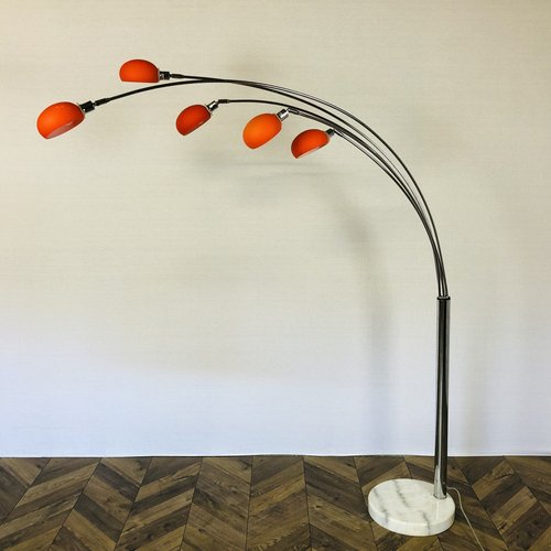 Vintage Italian 5 Arc Floor Lamp From Guzzini 1970s For At Pamono Vintage Italian 5 Arc Floor Lamp From, Next Large Curved Arm Floor Lamp