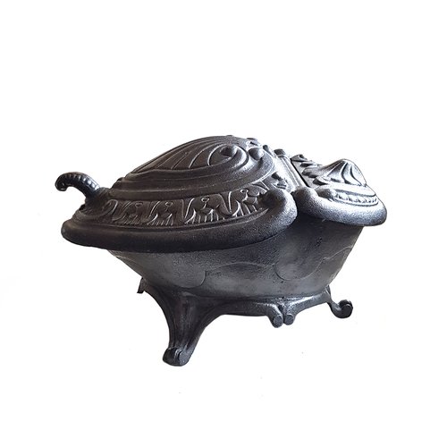 Antique French Cast Iron Coal Scuttle for sale at Pamono