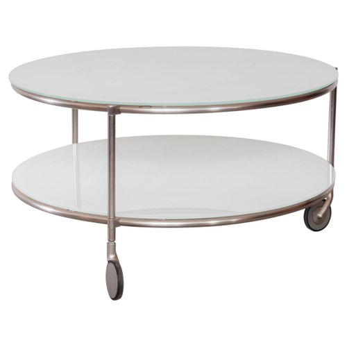 Zanotta Round Coffee Table With Castor, Round Mirror Coffee Table Canada Ikea