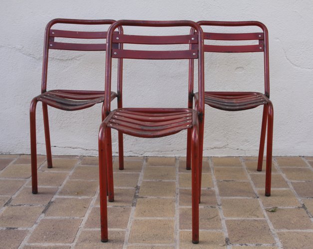 Vintage Industrial Bar Chairs, 1960s, Set of 3 for sale at Pamono