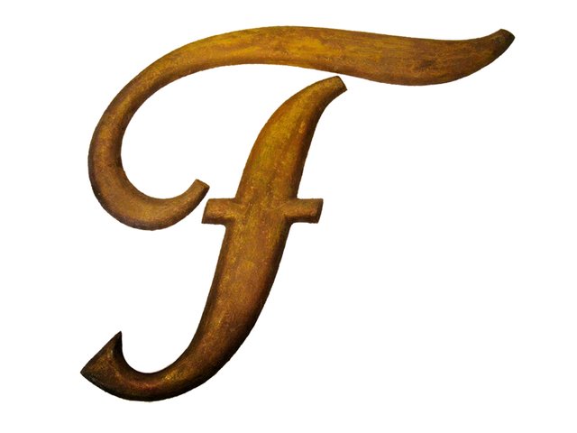 Schreibschrift-Buchhstabe F um 1900 bei Pamono kaufen