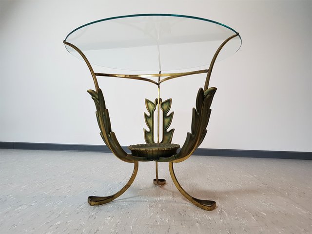 Vintage Floine Style Side Table By Pier Luigi Colli