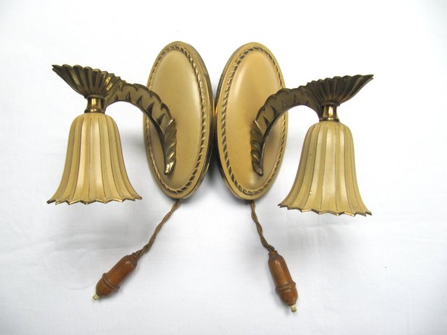 Vintage Wall Sconces, 1920, Set of 2 