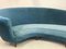 Italian Curved Velvet Sofa, 1950s 4