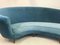 Italian Curved Velvet Sofa, 1950s, Image 4