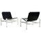 Vintage Aluminum & Leather Lounge Chairs by David De Majo for Walter Knoll, 1980s, Set of 2, Image 1