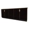 Black Glass Credenza in the Style Maison Jansen, 1970s, Image 1