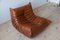 Vintage Whiskey Brown Togo Lounge Chair by Michel Ducaroy for Ligne Roset, 1973, 1