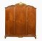 Walnut Three-Door Compactum Wardrobe, 1890s 1