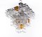 Italian Interlocking Chandelier in Amber & Clear Murano Glass and Chrome from Poliarte, 1960s 1
