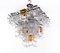 Italian Interlocking Chandelier in Amber & Clear Murano Glass and Chrome from Poliarte, 1960s, Image 1