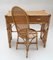 Rattan Desk or Vanity Table with Drawer & Chair Set, Italy, 1970s, Image 3