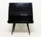 Black Lacquered Wood Bar Table with Shelf and Spotlight, 1970s, Image 1