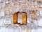 Lampadario ad incastro in vetro di Murano trasparente e ambrato di Poliarte, Italia, anni '60, Immagine 4