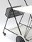 Black and White Perforated Metal Bar Cart in the style of Mathieu Mathegot, 1950s 3