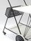 Black and White Perforated Metal Bar Cart in the style of Mathieu Mathegot, 1950s, Image 3